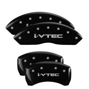 Acura TLX Caliper Covers - Front + Rear - MGP - i-Vtec - Black - `15-`20