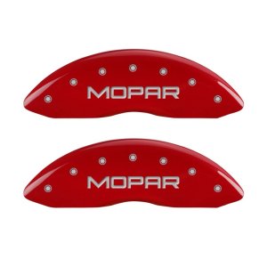 Jeep Compass Caliper Covers - Front - MGP - Engraved Front: MOPAR - Red - `08-`19