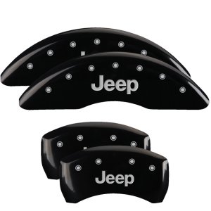 Jeep Cherokee Caliper Cover - Front + Rear - MGP - Engraved JEEP - Black - `14-`23