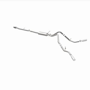 Chevrolet Silverado Performance Exhaust - Dual Split Rear Behind Rear Tires - Magnaflow - Street Series Cat-Back - 2014 Chevrolet Silverado Performance Exhaust - Dual Split Rear Behind Rear Tires - Magnaflow - Street Series Cat-Back - 2014