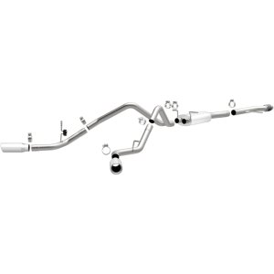 Chevrolet Silverado Performance Exhaust - Dual Split Rear Behind Rear Tires - Magnaflow - Street Series Cat-Back - 2014 Chevrolet Silverado Performance Exhaust - Dual Split Rear Behind Rear Tires - Magnaflow - Street Series Cat-Back - 2014