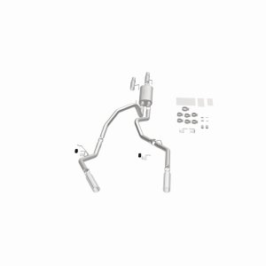 Ford F-150 Performance Exhaust - Dual Split Rear - Magnaflow - Street Series Cat-Back with 3.5in Tips - Polished - `11-`14 Ford F-150 Performance Exhaust - Dual Split Rear - Magnaflow - Street Series Cat-Back with 3.5in Tips - Polished - `11-`14