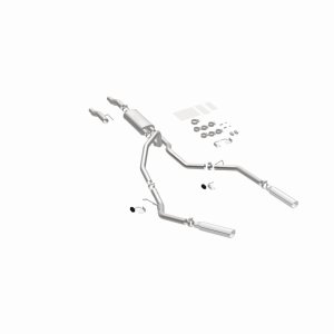 Ford F-150 Performance Exhaust - Dual Split Rear - Magnaflow - Street Series Cat-Back with 3.5in Tips - Polished - `11-`14 Ford F-150 Performance Exhaust - Dual Split Rear - Magnaflow - Street Series Cat-Back with 3.5in Tips - Polished - `11-`14