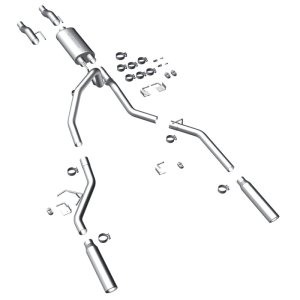 Ford F-150 Performance Exhaust - Dual Split Rear - Magnaflow - Street Series Cat-Back with 3.5in Tips - Polished - `11-`14 Ford F-150 Performance Exhaust - Dual Split Rear - Magnaflow - Street Series Cat-Back with 3.5in Tips - Polished - `11-`14