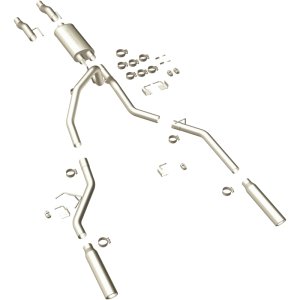 Ford F-150 Performance Exhaust - Dual Split Rear - Magnaflow - Street Series Cat-Back with 3.5in Tips - Polished - `11-`14