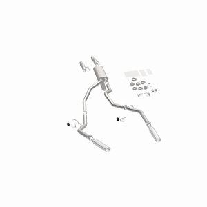 Ford F-150 Performance Exhaust - Dual Split Rear - Magnaflow - Street Series Cat-Back with 3.5in Tips - Polished - `11-`14 Ford F-150 Performance Exhaust - Dual Split Rear - Magnaflow - Street Series Cat-Back with 3.5in Tips - Polished - `11-`14