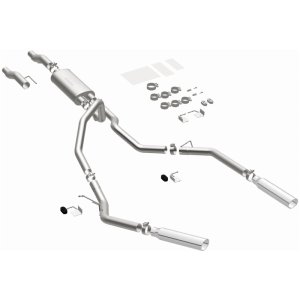 Ford F-150 Performance Exhaust - Dual Split Rear - Magnaflow - Street Series Cat-Back with 3.5in Tips - Polished - `11-`14 Ford F-150 Performance Exhaust - Dual Split Rear - Magnaflow - Street Series Cat-Back with 3.5in Tips - Polished - `11-`14