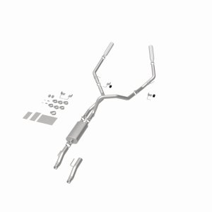 Ford F-150 Performance Exhaust - Dual Split Rear - Magnaflow - Street Series Cat-Back with 3.5in Tips - Polished - `11-`14 Ford F-150 Performance Exhaust - Dual Split Rear - Magnaflow - Street Series Cat-Back with 3.5in Tips - Polished - `11-`14