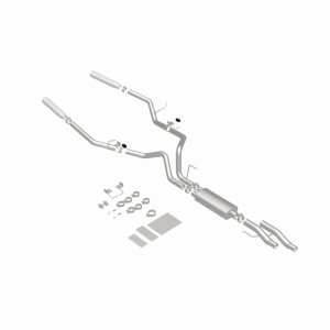 Ford F-150 Performance Exhaust - Dual Split Rear - Magnaflow - Street Series Cat-Back with 3.5in Tips - Polished - `11-`14 Ford F-150 Performance Exhaust - Dual Split Rear - Magnaflow - Street Series Cat-Back with 3.5in Tips - Polished - `11-`14