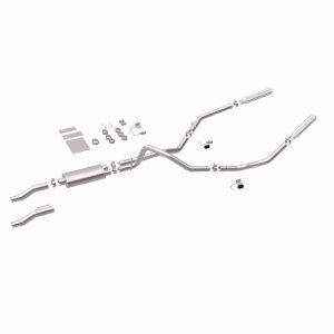 Ford F-150 Performance Exhaust - Dual Split Rear - Magnaflow - Street Series Cat-Back with 3.5in Tips - Polished - `11-`14 Ford F-150 Performance Exhaust - Dual Split Rear - Magnaflow - Street Series Cat-Back with 3.5in Tips - Polished - `11-`14