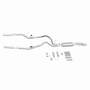 Ford F-150 Performance Exhaust - Dual Split Rear - Magnaflow - Street Series Cat-Back with 3.5in Tips - Polished - `11-`14 Ford F-150 Performance Exhaust - Dual Split Rear - Magnaflow - Street Series Cat-Back with 3.5in Tips - Polished - `11-`14
