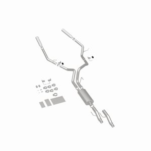 Ford F-150 Performance Exhaust - Dual Split Rear - Magnaflow - Street Series Cat-Back with 3.5in Tips - Polished - `11-`14 Ford F-150 Performance Exhaust - Dual Split Rear - Magnaflow - Street Series Cat-Back with 3.5in Tips - Polished - `11-`14