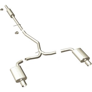 Ford Explorer Performance Exhaust - Rear - Magnaflow - Street Series Cat-Back, Dual Split Rear Exit, Stainless Steel, Mandrel-Bent 2.5 in Piping, Polished 4 in Double-Wall Tips - Polished Stainless Steel - `11-`15 Ford Explorer Performance Exhaust - Rear - Magnaflow - Street Series Cat-Back, Dual Split Rear Exit, Stainless Steel, Mandrel-Bent 2.5 in Piping, Polished 4 in Double-Wall Tips - Polished Stainless Steel - `11-`15