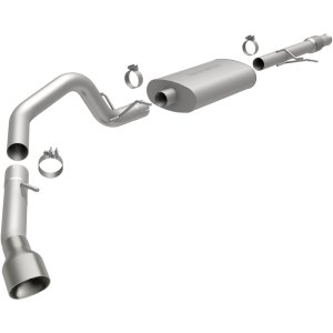 Chevrolet Avalanche Performance Exhaust - Passenger Side Rear - Magnaflow - Cat-Back, Street Series, Single Passenger-Side Rear Exit, Polished Tip, 3 in. Piping - Polished - `10-`13