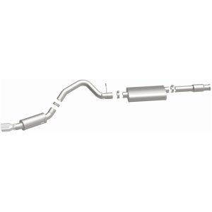 Cadillac Escalade Performance Exhaust - Single Straight Passenger Side Rear - Magnaflow - Street Series Cat-Back - Polished - `11-`12