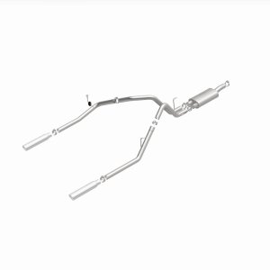 Dodge Ram 1500 Performance Exhaust - Rear - Magnaflow - Cat Back, Dual Split Rear Exit, Street Series - Polished - `04-`05