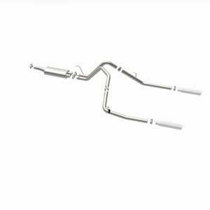 Dodge Ram 1500 Performance Exhaust - Rear - Magnaflow - Cat Back, Dual Split Rear Exit, Street Series - Polished - `04-`05