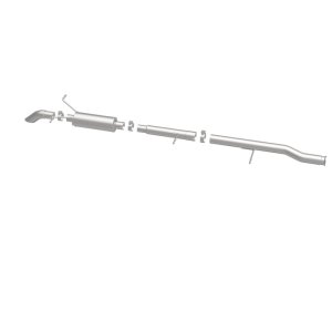 GMC Sierra Performance Exhaust - Rear - Magnaflow - Off Road Pro Cat-Back, Single Wall Turndown Cut Edge Tips - Satin - `09-`10