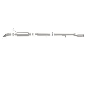 GMC Sierra Performance Exhaust - Rear - Magnaflow - Off Road Pro Cat-Back, Single Wall Turndown Cut Edge Tips - Satin - `09-`10