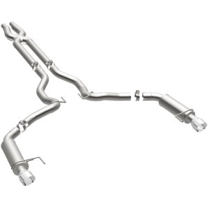 Ford Mustang Performance Exhaust - Rear - Magnaflow - Cat Back, Competition, Dual Split Polished Tips - Polished - `15-`17