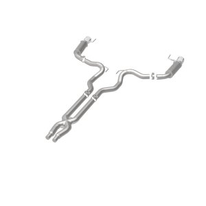 Ford Mustang Performance Exhaust - Rear - Magnaflow - Cat Back, Competition, Dual Split Polished Tips - Polished - `15-`17