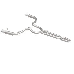 Ford Mustang Performance Exhaust - Rear - Magnaflow - Cat Back, Competition, Dual Split Polished Tips - Polished - `15-`17