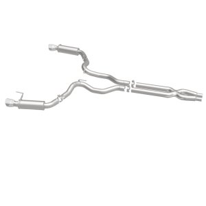 Ford Mustang Performance Exhaust - Rear - Magnaflow - Cat Back, Competition, Dual Split Polished Tips - Polished - `15-`17