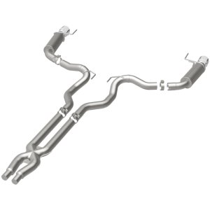 Ford Mustang Performance Exhaust - Rear - Magnaflow - Cat Back, Competition, Dual Split Polished Tips - Polished - `15-`17