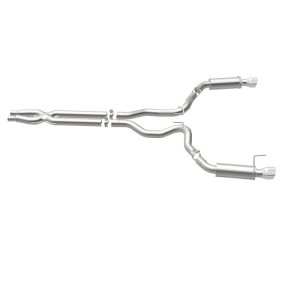 Ford Mustang Performance Exhaust - Rear - Magnaflow - Cat Back, Competition, Dual Split Polished Tips - Polished - `15-`17
