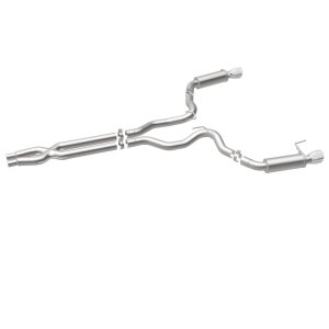 Ford Mustang Performance Exhaust - Rear - Magnaflow - Cat Back, Competition, Dual Split Polished Tips - Polished - `15-`17