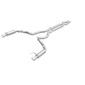 Ford Mustang Performance Exhaust - Rear - Magnaflow - Cat Back, Competition, Dual Split Polished Tips - Polished - `15-`17