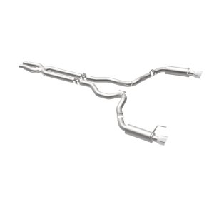 Ford Mustang Performance Exhaust - Rear - Magnaflow - Cat Back, Competition, Dual Split Polished Tips - Polished - `15-`17