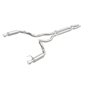 Ford Mustang Performance Exhaust - Rear - Magnaflow - Cat Back, Competition, Dual Split Polished Tips - Polished - `15-`17