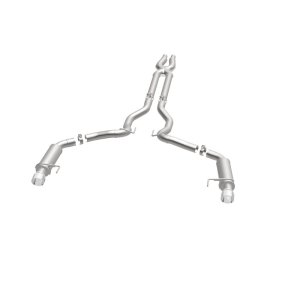 Ford Mustang Performance Exhaust - Rear - Magnaflow - Cat Back, Competition, Dual Split Polished Tips - Polished - `15-`17