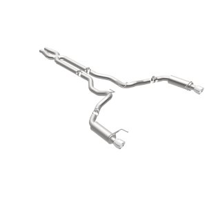 Ford Mustang Performance Exhaust - Rear - Magnaflow - Cat Back, Competition, Dual Split Polished Tips - Polished - `15-`17