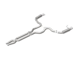 Ford Mustang Performance Exhaust - Rear - Magnaflow - Cat Back, Competition, Dual Split Polished Tips - Polished - `15-`17