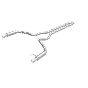 Ford Mustang Performance Exhaust - Rear - Magnaflow - Cat Back, Competition, Dual Split Polished Tips - Polished - `15-`17