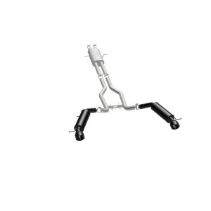 Land Rover Range Rover Performance Exhaust - Rear - Magnaflow - Cat-Back, Dual Split Rear Exit, Touring Series Black, 2.5 in piping, 4.5 in Black Tips - Black - `15-`16 Land Rover Range Rover Performance Exhaust - Rear - Magnaflow - Cat-Back, Dual Split Rear Exit, Touring Series Black, 2.5 in piping, 4.5 in Black Tips - Black - `15-`16