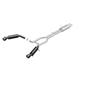 Land Rover Range Rover Performance Exhaust - Rear - Magnaflow - Cat-Back, Dual Split Rear Exit, Touring Series Black, 2.5 in piping, 4.5 in Black Tips - Black - `15-`16 Land Rover Range Rover Performance Exhaust - Rear - Magnaflow - Cat-Back, Dual Split Rear Exit, Touring Series Black, 2.5 in piping, 4.5 in Black Tips - Black - `15-`16