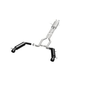 Land Rover Range Rover Performance Exhaust - Rear - Magnaflow - Cat-Back, Dual Split Rear Exit, Touring Series Black, 2.5 in piping, 4.5 in Black Tips - Black - `15-`16 Land Rover Range Rover Performance Exhaust - Rear - Magnaflow - Cat-Back, Dual Split Rear Exit, Touring Series Black, 2.5 in piping, 4.5 in Black Tips - Black - `15-`16