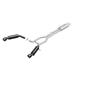 Land Rover Range Rover Performance Exhaust - Rear - Magnaflow - Cat-Back, Dual Split Rear Exit, Touring Series Black, 2.5 in piping, 4.5 in Black Tips - Black - `15-`16 Land Rover Range Rover Performance Exhaust - Rear - Magnaflow - Cat-Back, Dual Split Rear Exit, Touring Series Black, 2.5 in piping, 4.5 in Black Tips - Black - `15-`16