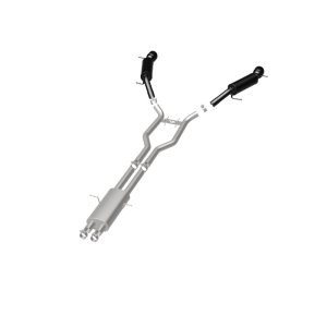 Land Rover Range Rover Performance Exhaust - Rear - Magnaflow - Cat-Back, Dual Split Rear Exit, Touring Series Black, 2.5 in piping, 4.5 in Black Tips - Black - `15-`16 Land Rover Range Rover Performance Exhaust - Rear - Magnaflow - Cat-Back, Dual Split Rear Exit, Touring Series Black, 2.5 in piping, 4.5 in Black Tips - Black - `15-`16