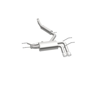 Mazda MX-5 Miata Performance Exhaust - Rear - Magnaflow - Cat-Back, Dual Straight Passenger Side Rear Exit, 3in Polished Welded-On Double Wall Angle Cut Folded Edge Tips - Polished - `15-`23