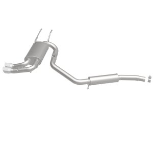 Mazda MX-5 Miata Performance Exhaust - Rear - Magnaflow - Cat-Back, Dual Straight Passenger Side Rear Exit, 3in Polished Welded-On Double Wall Angle Cut Folded Edge Tips - Polished - `15-`23