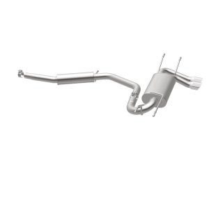 Mazda MX-5 Miata Performance Exhaust - Rear - Magnaflow - Cat-Back, Dual Straight Passenger Side Rear Exit, 3in Polished Welded-On Double Wall Angle Cut Folded Edge Tips - Polished - `15-`23