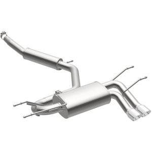 Mazda MX-5 Miata Performance Exhaust - Rear - Magnaflow - Cat-Back, Dual Straight Passenger Side Rear Exit, 3in Polished Welded-On Double Wall Angle Cut Folded Edge Tips - Polished - `15-`23