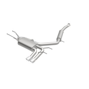 Mazda MX-5 Miata Performance Exhaust - Rear - Magnaflow - Cat-Back, Dual Straight Passenger Side Rear Exit, 3in Polished Welded-On Double Wall Angle Cut Folded Edge Tips - Polished - `15-`23