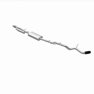 GMC Yukon Performance Exhaust - Single Passenger Side Rear Exit - Magnaflow - Street Series, Cat-Back, No Drone Technology, Stainless Steel with Black Chromed Tip - Black - `21-`25