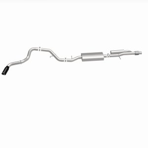GMC Yukon Performance Exhaust - Single Passenger Side Rear Exit - Magnaflow - Street Series, Cat-Back, No Drone Technology, Stainless Steel with Black Chromed Tip - Black - `21-`25