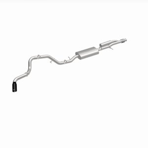 GMC Yukon Performance Exhaust - Single Passenger Side Rear Exit - Magnaflow - Street Series, Cat-Back, No Drone Technology, Stainless Steel with Black Chromed Tip - Black - `21-`25